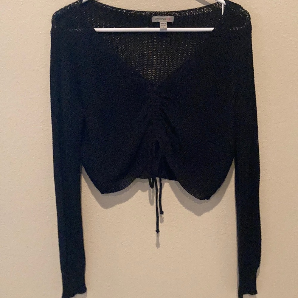 Knitted Long Sleeve Crop Top